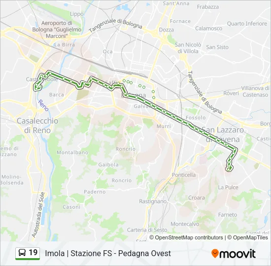 19 Bus Line Map