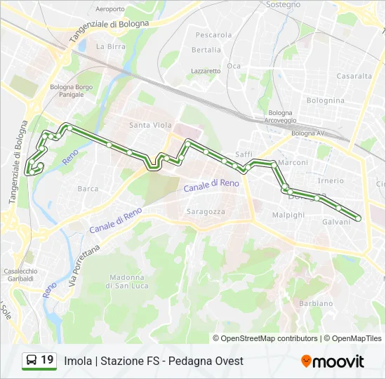 19 Bus Line Map