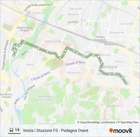 19 Bus Line Map