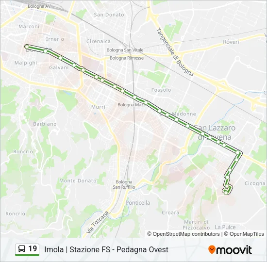 19 Bus Line Map
