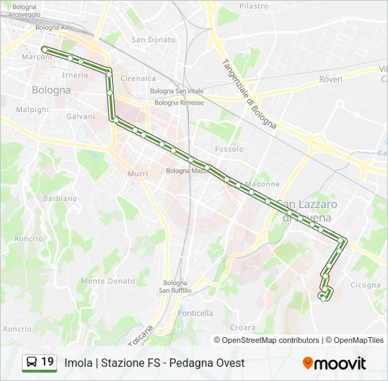 19 Bus Line Map