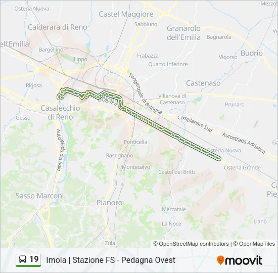 19 Bus Line Map