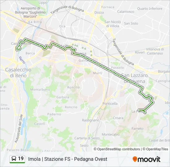 19 Bus Line Map