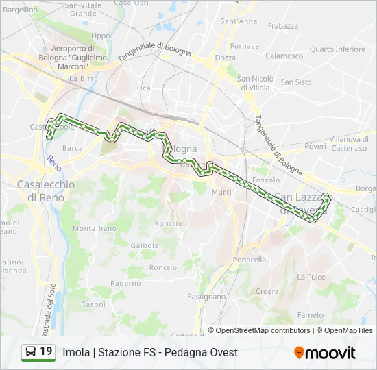 19 Bus Line Map