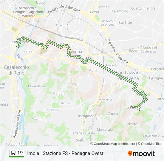19 Bus Line Map