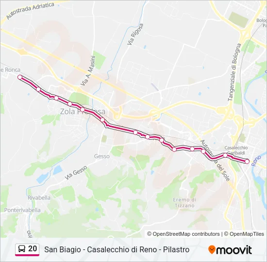 20 Bus Line Map