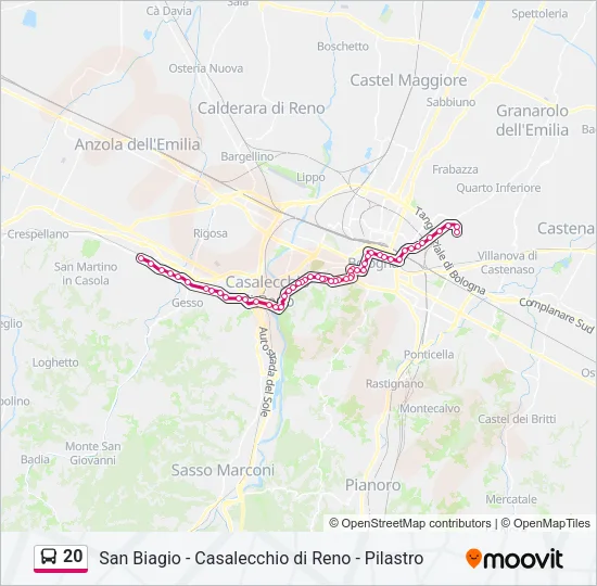 20 Bus Line Map