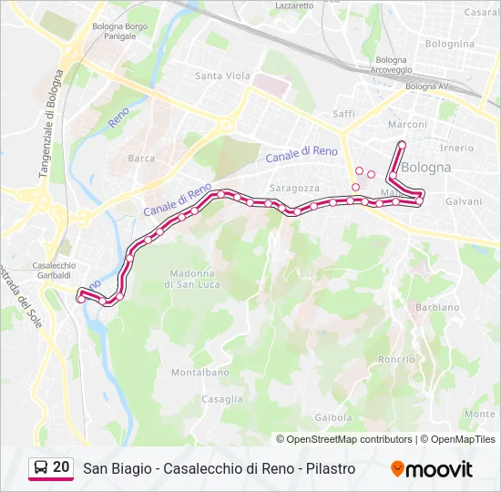 20 Bus Line Map
