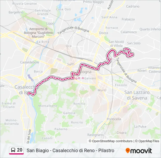 20 Bus Line Map