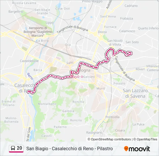 20 Bus Line Map