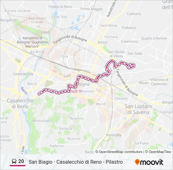 20 Bus Line Map