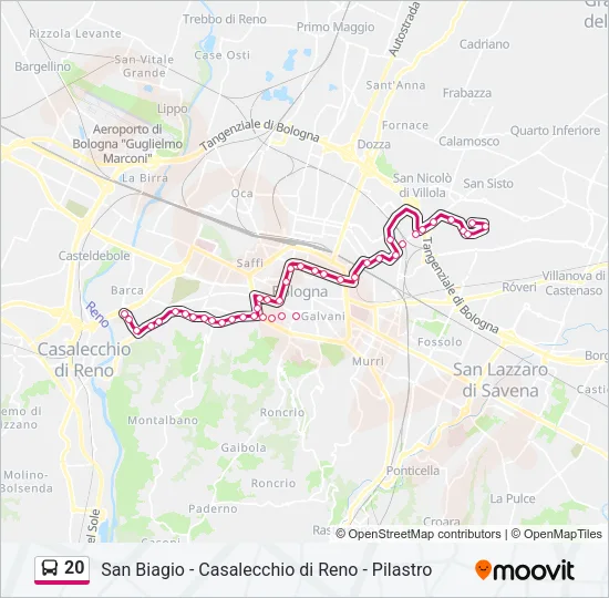 20 Bus Line Map