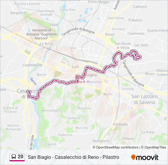 20 Bus Line Map