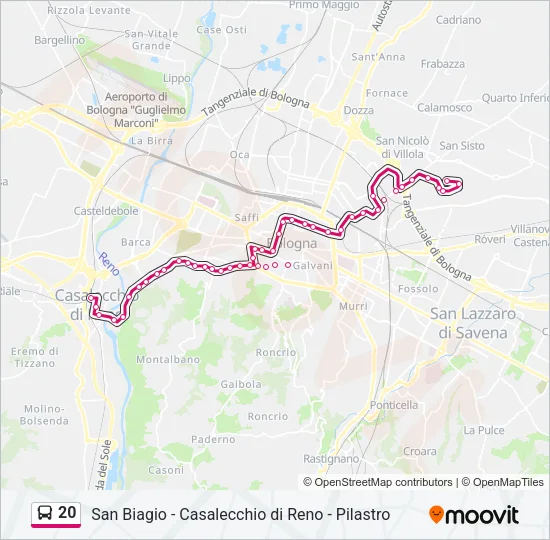 20 Bus Line Map