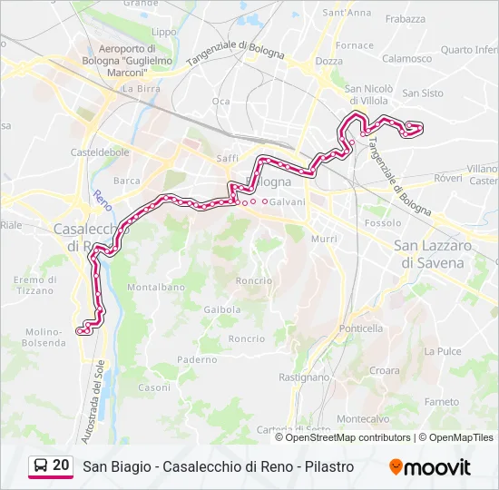 20 Bus Line Map