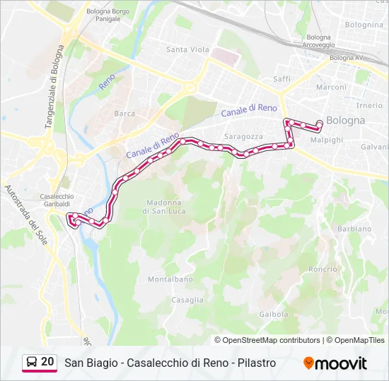 20 Bus Line Map