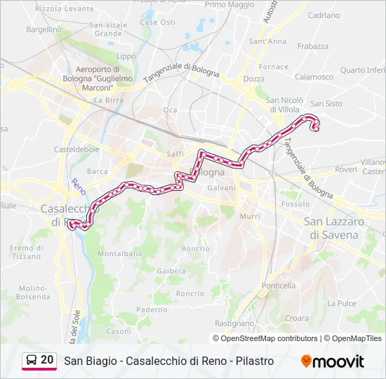 20 Bus Line Map