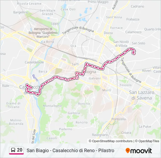 20 Bus Line Map