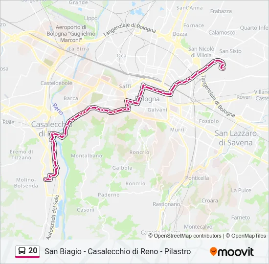 20 Bus Line Map