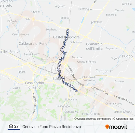27 Bus Line Map