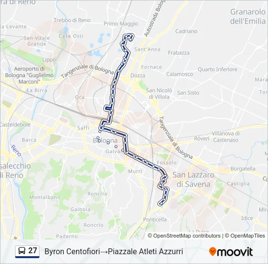 Percorso linea bus 27
