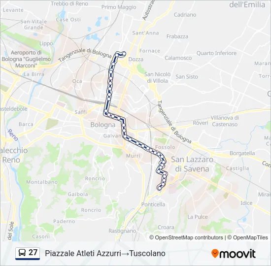 27 Bus Line Map