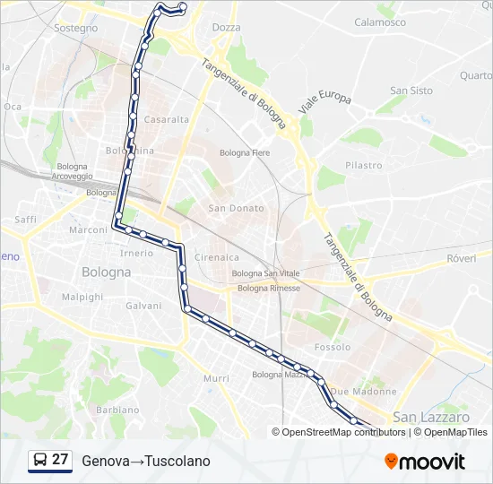 27 Bus Line Map