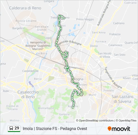 Percorso linea bus 29