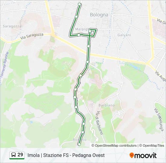29 Bus Line Map