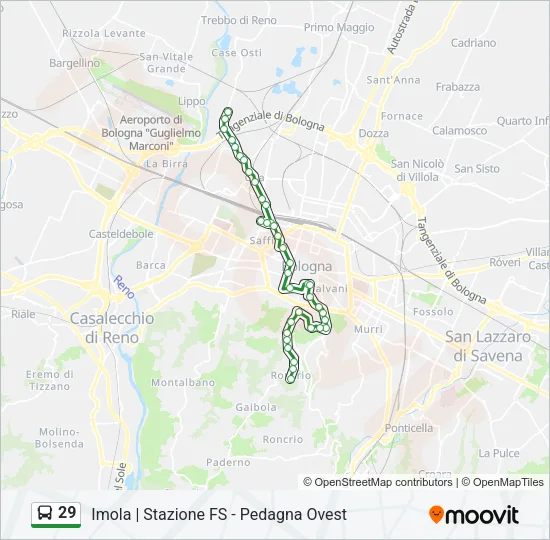 29 Bus Line Map
