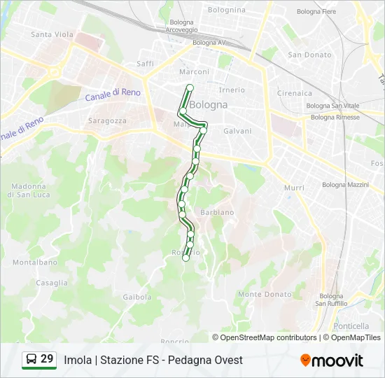 29 Bus Line Map