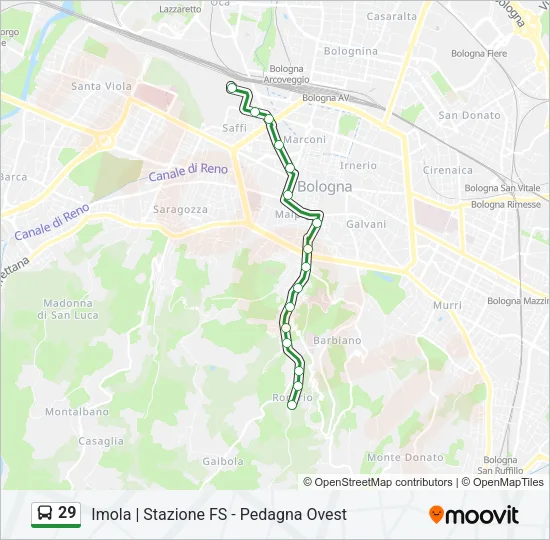 29 Bus Line Map