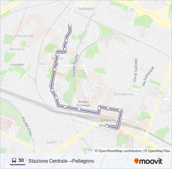 Linea 30: Orari, Fermate E Mappe - Stazione Centrale‎→Pellegrino ...