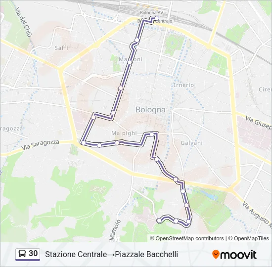 30 Bus Line Map