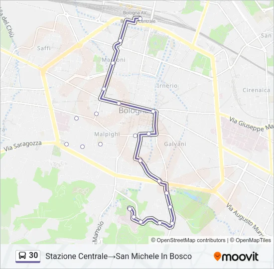 30 Bus Line Map