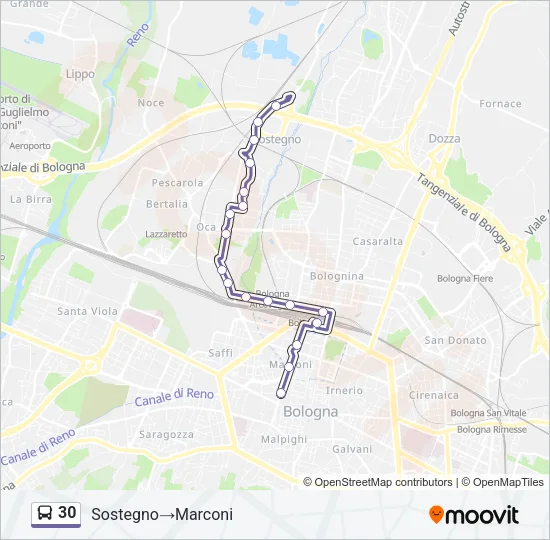 30 Bus Line Map