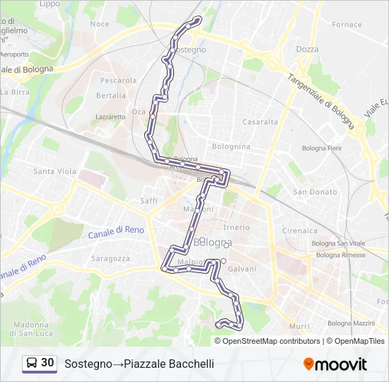 30 Bus Line Map