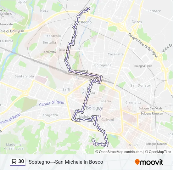 30 Bus Line Map