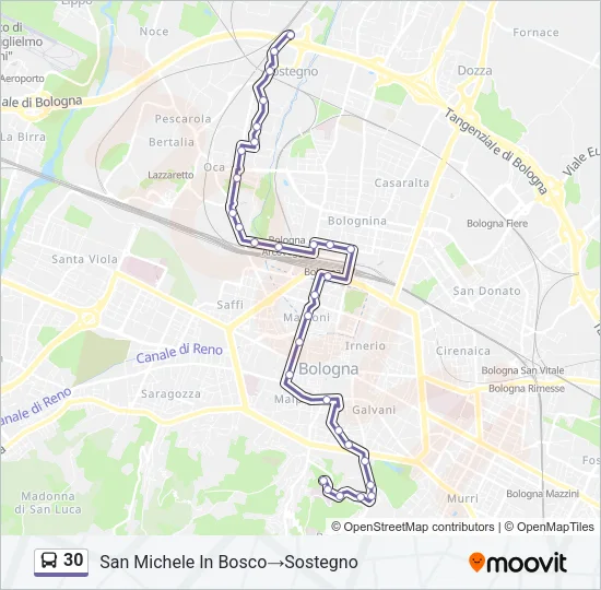 30 Bus Line Map