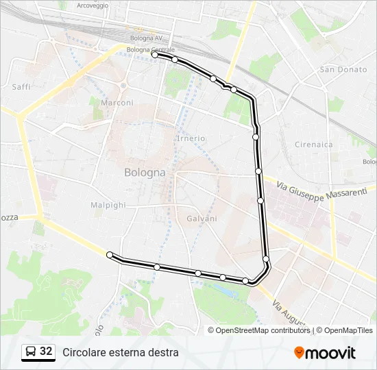 32 Bus Line Map