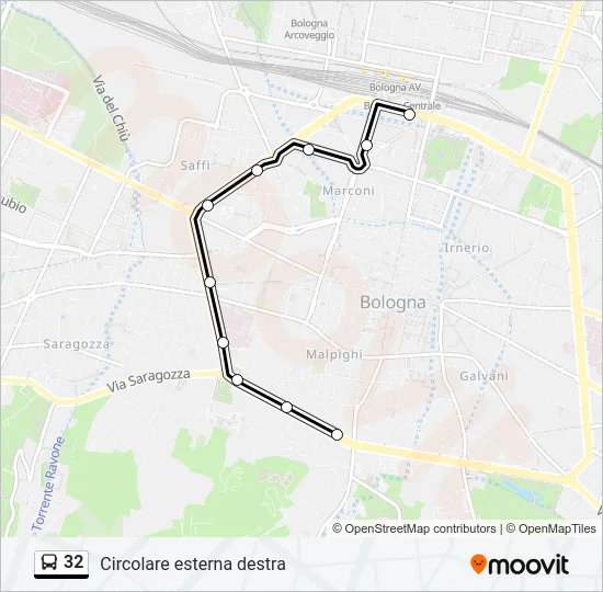32 Bus Line Map