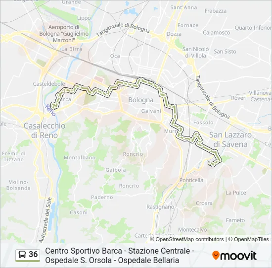 36 Bus Line Map