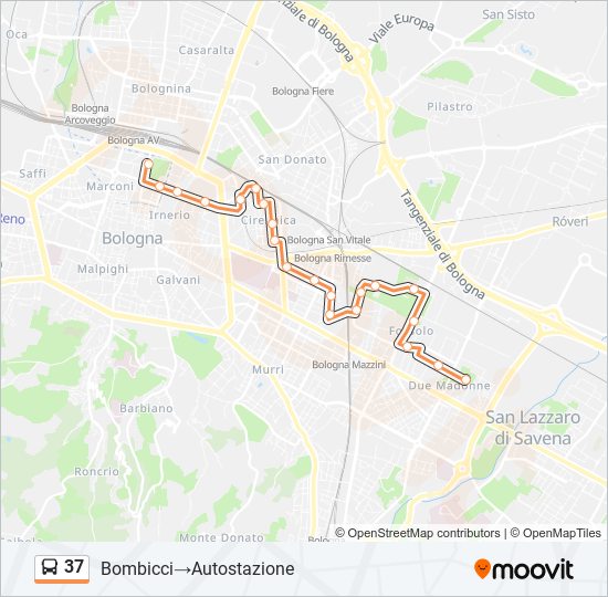 37 bus Line Map