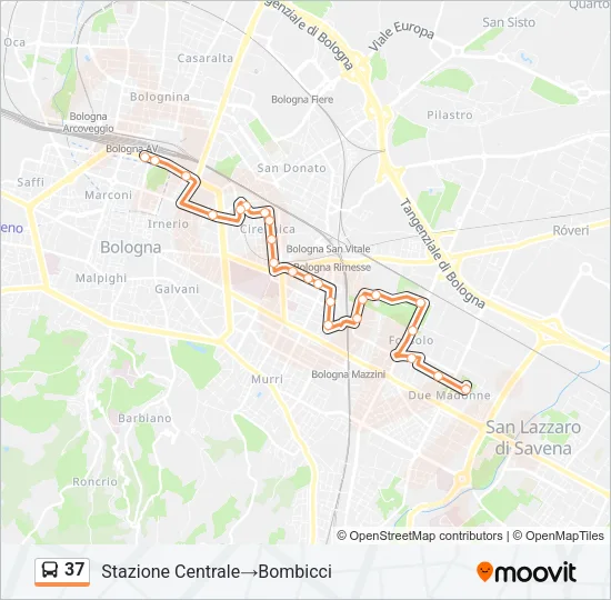 37 Bus Line Map