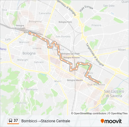 37 Bus Line Map