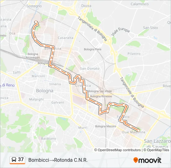 37 Bus Line Map