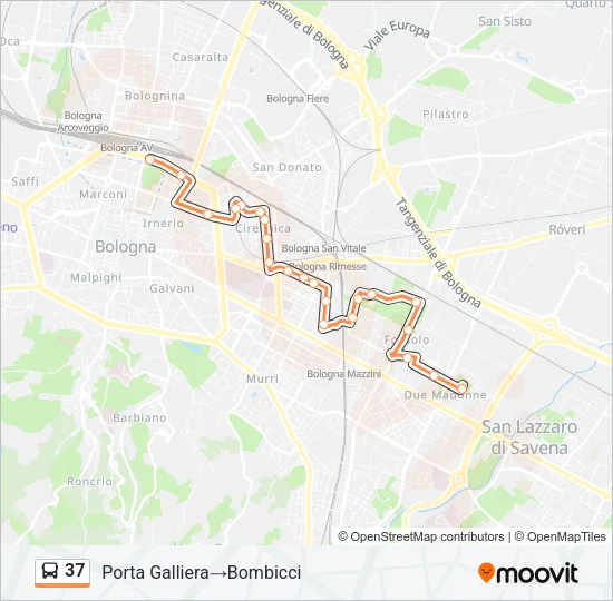 37 Bus Line Map