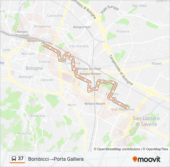 37 Bus Line Map