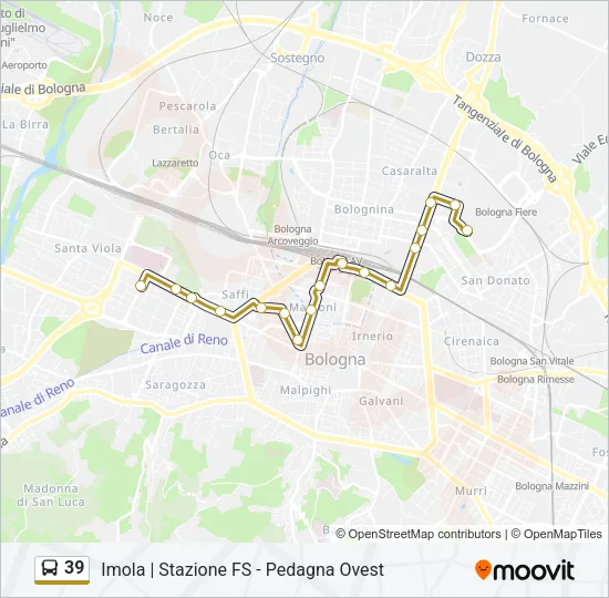 39 Bus Line Map