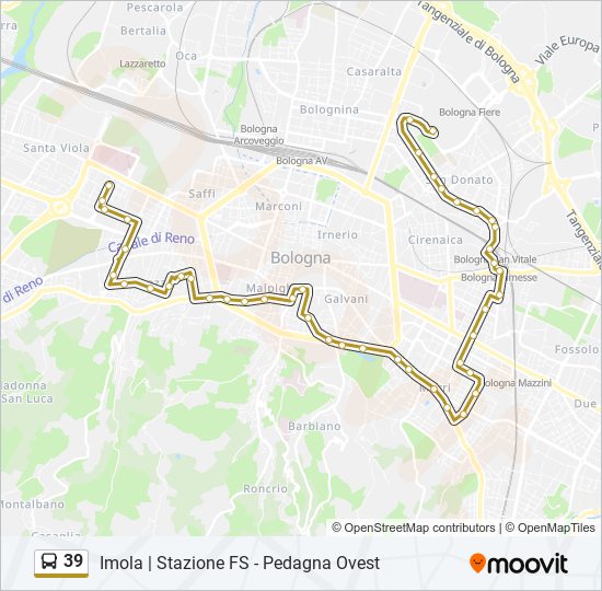 39 bus Line Map